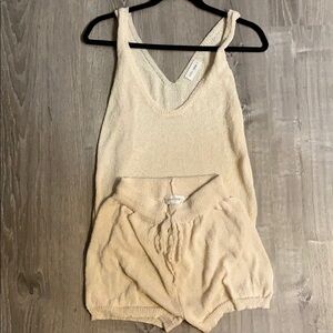 Luca & Grae Two Piece Lounge Set Cream